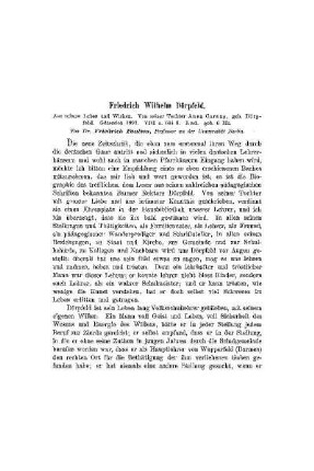 Friedrich Wilhelm Dörpfeld. Aus seinem Leben und Wirken. Von seiner Tochter Anna Carnap, geb. Dörpfeld. Güterloh 1897. VIII u. 664 S.