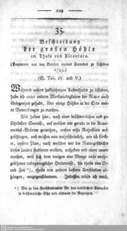 35. Beschreibung der großen Hoehle im Thale von Alcantara