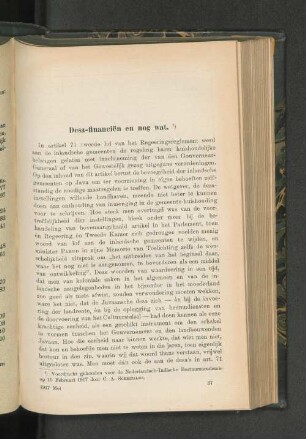 Desa-financiën en nog wat, door C. A. Schnitzler.