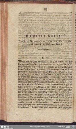 Sechstes Kapitel. Von dem Magnetismus, von der Elektricität und von dem Galvanismus