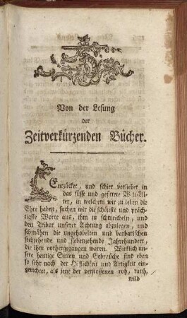 Von der Lesung der Zeitverkürzenden Bücher.