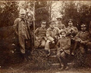 Erster Weltkrieg - Lazarett III Gewerbeschule Karlsruhe. Unbekannte Soldaten