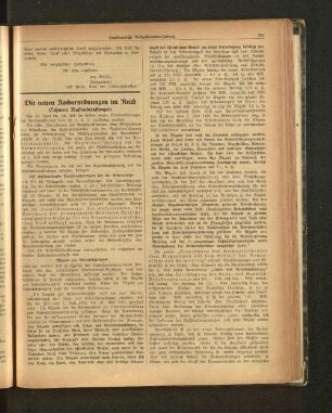Die neuen Notverordnungen im Reich