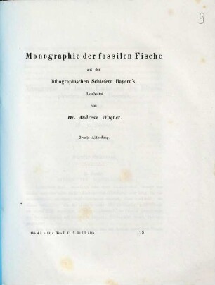 Monographie der fossilen Fische aus den lithographischen Schiefern Bayerns. 2