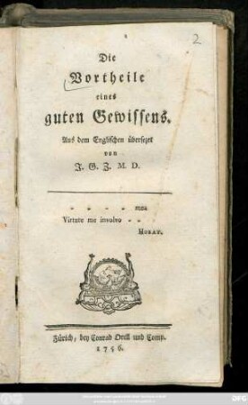 Die Vortheile eines guten Gewissens
