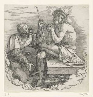 Schmerzensmann und der Landsknecht, Titelblatt aus: Große Passion (Textausgabe)