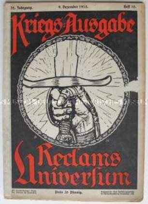 Illustrierte Wochenzeitschrift mit Bildern und Texten zum Kriegsgeschehen sowie Beiträgen über die Kriegswirtschaft, Frauenmode und Adolph von Menzel