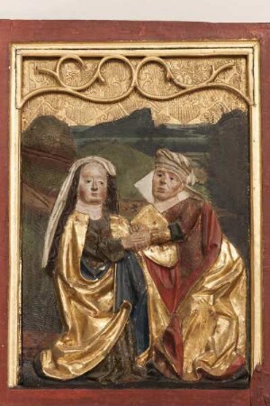 Kiedricher Marienaltar — Heimsuchung und Anbetung — Heimsuchung