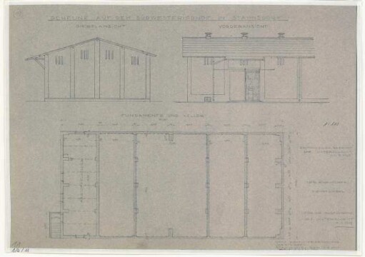 Bauplan Scheune Südwestkirchhof Stahnsdorf