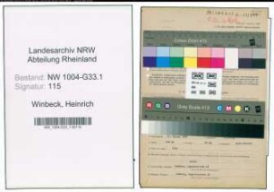Entnazifizierung Heinrich Winbeck , geb. 11.01.1898 (Schulrektor)