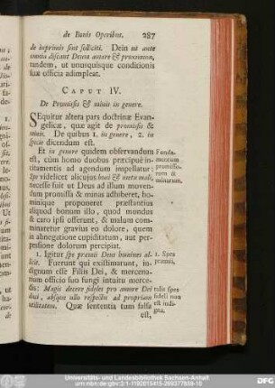 Caput IV. De Promissis & minis in genere.