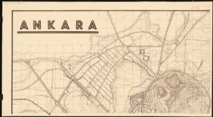 Gesamtbebauungsplan Ankara: linksseitig oberer Teil 1:4000