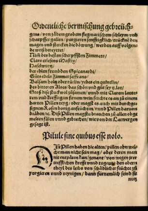 Pilule sine quibus esse nolo.