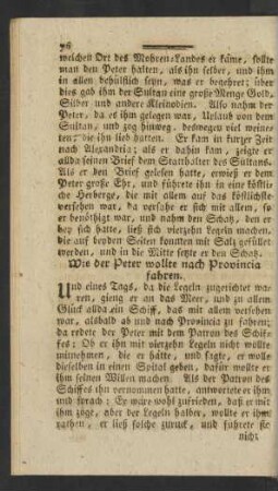 Wie der Peter wollte nach Provincia fahren.