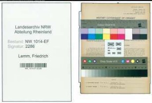 Entnazifizierung Friedrich Lemm , geb. 13.05.1900 (Bankangestellter)