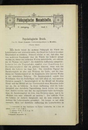 Psychologische Briefe : (vierter Brief)