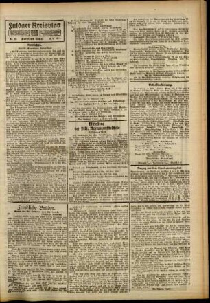 Zweite Ausgabe vom Samstag, den 08. Februar 1919.