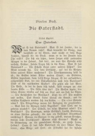 Viertes Buch. Die Vaterstadt