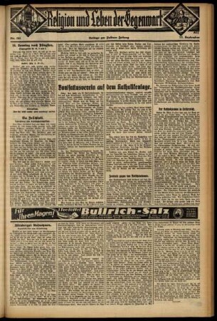 Dritte Ausgabe vom Sonntag, den 13. September 1931.