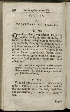 Cap. IV. De Voluptate Et Taedio.