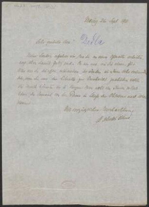 Brief an Frantisek Alois Drdla : 26.09.1911