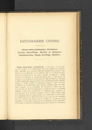 Fantasmagorie Chinoise.