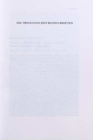 Die Theologischen Handschriften