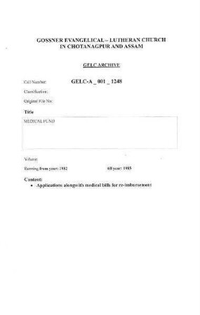 MEDICAL FUND