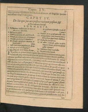 Caput IV. De his qui iurare possint vel non possint, & de Iuramento furiosi.