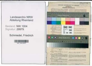 Entnazifizierung Friedrich Schmiedel , geb. 04.07.1907 (Postbeamter)
