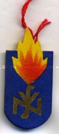 WHW-Abzeichen, NSV-Abzeichen mit Flamme, Straßensammlung im Gau Halle-Merseburg vom Dezember 1933