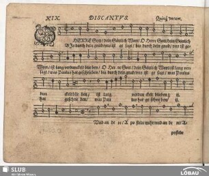XIX. O Herre Gott dein Göttlich Wort