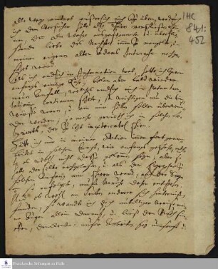 Fragment eine Briefes von [Unbekannt] an [Unbekannt].
