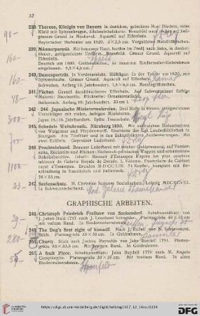 Graphische Arbeiten (Nr. 248-281)