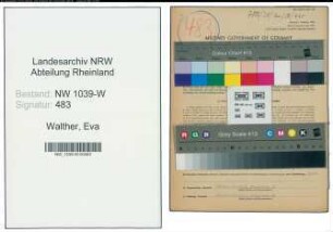 Entnazifizierung Eva Walther , geb. 03.12.1906 (Versicherungsangestellte)
