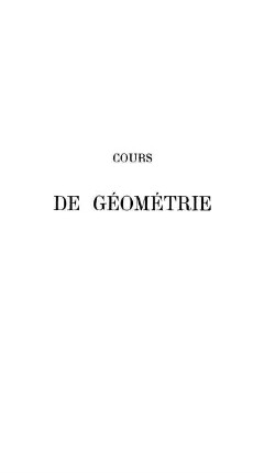 Cours de géométrie