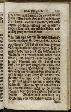 [Epistlen und Evangelia nach Pfingsten.]
