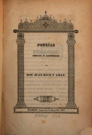 Poesías sérias y satíricas