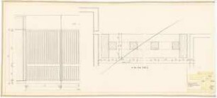 Hochschulbibliothek, Karlsruhe Neubau: Trennwand Präsenzmagazin 3.OG, 1:10, 1:1