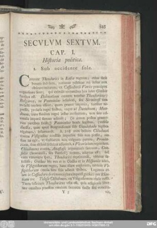 Seculum Sextum.