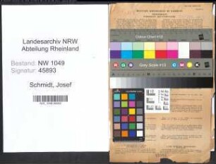 Entnazifizierung Josef Schmidt , geb. 28.02.1913 (Verwaltungsbeamter)