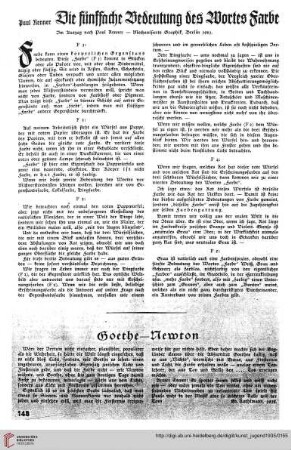 N.F. 15.1935: Goethe - Newton