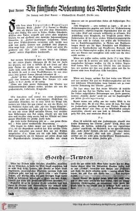 N.F. 15.1935: Goethe - Newton