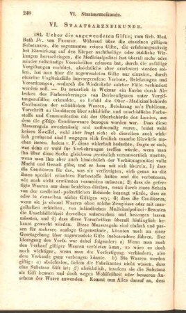 VI. Staatsarzneikunde.