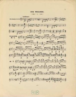 Tänze und Märsche für die Guitarre : für die Guitarre ; op. 2, 2. Ida-Walzer