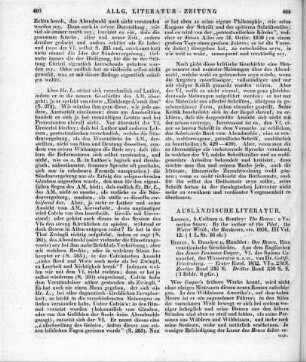 1. Cooper, J. F.: The Bravo. A Venetian story. London: Colburn & Bentley 1831 2. Cooper, J. F.: Der Bravo. Bd. 1-3. Aus dem Engl. ... v. G. Friedenberg. Berlin: Duncker & Humblot 1832