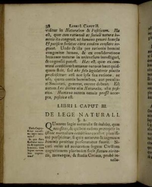 Caput III. De Lege Naturali.