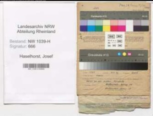 Entnazifizierung Josef Haselhorst , geb. 02.11.1894 (Arbeiter)