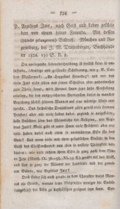 734-744 [Rezension] Dietl, Maurus, P. Aegidius Jais