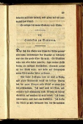 VII. Harlekin zu Batavia.
